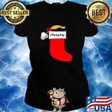 Naughty Christmas Stocking Trump Xmas Shirt Ladies tee