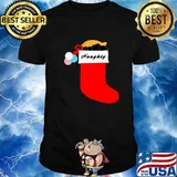 Naughty Christmas Stocking Trump Xmas Shirt