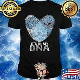 North Carolina Tar Heels Football It's In My DNA Heart Shirt