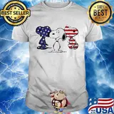 Official Snoopy American Flag Shirt