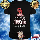 Oklahoma Sooners In My Veins Jesus In My Heart Football Shirt