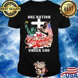 One Nation Under God Liberies American Flag Shirt