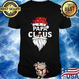 Papa Claus Pun Joke Santa Daddy Christmas Lights Shirt