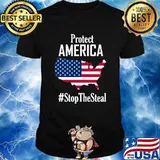 Protect America Stop The Steal Map American Flag Shirt