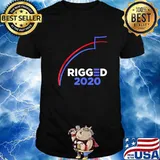 Rigged 2020 Election Fraud president Graphs show vote fraud shirt