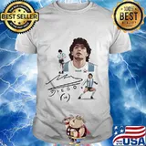 Signuature Diego Maradona Number 10 Legend Football Shirt Rip In Peace Diego Maradona Legend Football Shirt