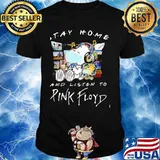 Stay Home And Listen To Pink Floyd Snoopy And Woodstock Wear Mask Shirt