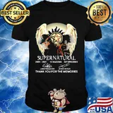 Supernatural 2005-2021 15 seasons 327 episodes thank you for the memories signature shirt