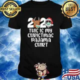 This Is My Christmas Pajama Family Reindeer Santa Claus Wear Mask 2020 Shirt