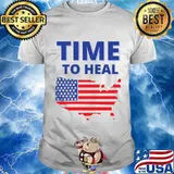 Time To Heal America Map Flag Shirt