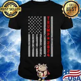 Trump 2024 Line Red American Flag Election President Shirt