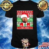 Trump Kiss Tacky Make Christmas Great Peed In Eggnog Fake Trees Shirt