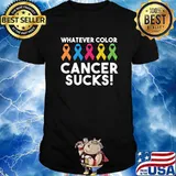 Whatever Color Cancer Sucks Survivors Lgbt Ribbon Shirt