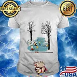Winter Snoopy Peanuts Playing Snow Xmas Shirt