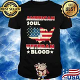 American Soul Veteran Blood American Flag Country Shirt