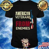 American Veterans From Enemies Flag Usa Proud Shirt
