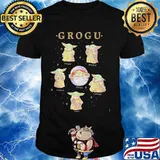 Baby Yoda Star Wars Grogy Hungry Happy Sleepy Grumpy Shirt