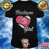 Buckeyes Girl Ohiostate Heart Daimond Shirt