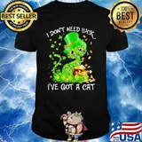 I Don't Need Luck I've Got A Cat Lucky Grass Gold Shirt