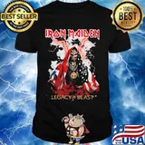 Iron Maiden Legacy Of The Beast Skull American Flag Shirt