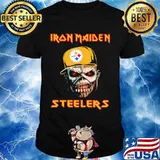Iron Maiden Wear Hat Logo Steelers Football Shirt