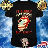 It’s Only Rock And Roll But I Like It American Flag Rolling Stone Lips Shirt