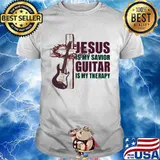 Jesus Is My Savior Guitar Is My Therapy Shirt