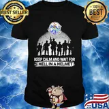 Keep Calm And Wait For Hell In A Helmet Bomb Squadron Veteran Shirt