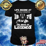 Life Begins At Forty Five 1976 2021 The Birth Of Legend Skull Shirt