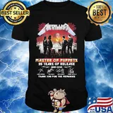 Master Of Puppets 35 Years Of Release 1986 2021 Thank You For The Memories Signature Cross Shirt