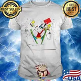 Official Snoopy And Woodstock Snowboarding Shirt