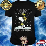 Old No I Am Vintage Snoopy And Woodstock Merry Christmas Shirt