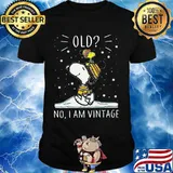 Old No I Am Vintage Snoopy And WoodStock Xmas Shirt