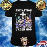 One Nation Under God Baltimore Ravens American Flag Shirt