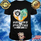 Raiders And Athleties For Life Logo Team Football In My Heart Shirt
