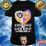 Raiders And Los Angeles Lakers For Life Logo Team Football In My Heart Shirt