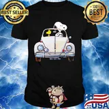 Snoopy And Woodstock Riding Car Shirt