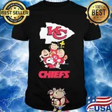Snoopy Woodstock And Friends Kansas City Chiefs Football Shirt