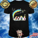 Snoopy Woodstock And Friends Snowman Rainbow Shirt