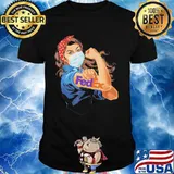 Strong Girl Ribbon Red Wear Mask Fedex Covid 19 Shirt