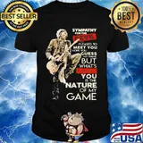 Sympathy For The Devil Pleased To Meet You Hope You Guess My Name But Whaht’s Puzzling You Is The Nature Of My Game Player Guitar Shirt