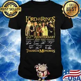 The Lord Of The Rings 20th Anniversary 2001 2021 Thank You For The Memories Signature Shirt