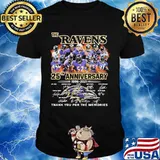 The Ravens 25th Anniversary 1996 2021 Thank You For The Memories Signature Shirt