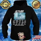 13 Years 2008 2021 Of The Avengers Signatures Thanks For The Memories Hoodie