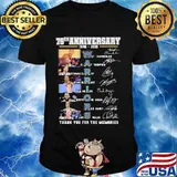 75th Anniversary 1946 2021 Warriors Thank You For The Memories Signature Shirt