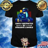 Easily Distracted By Dragons and Books shirt