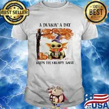 A Dunkin A Day Keeps The Grumpy Away Baby Yoda Witch Shirt