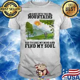 And Into The Mountains I Go To Lose My Mind And Find My Soul Sun Bigfoot Shirt