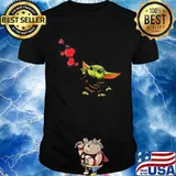 Baby Yoda Hearts Happy Valentine Day Shirt