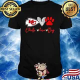 Chiefs Love Dogs Heart Red Football Shirt
